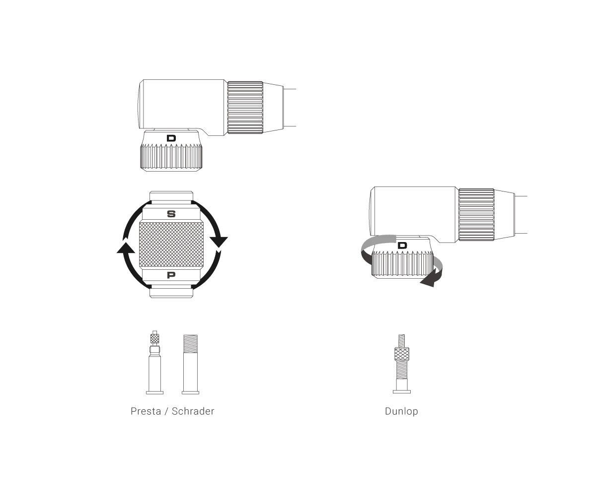 Birzman ''The Pump'' Helix Vloerpomp Zilver 4 Birzman ''The Pump'' Helix Vloerpomp Zilver - Afbeelding 4