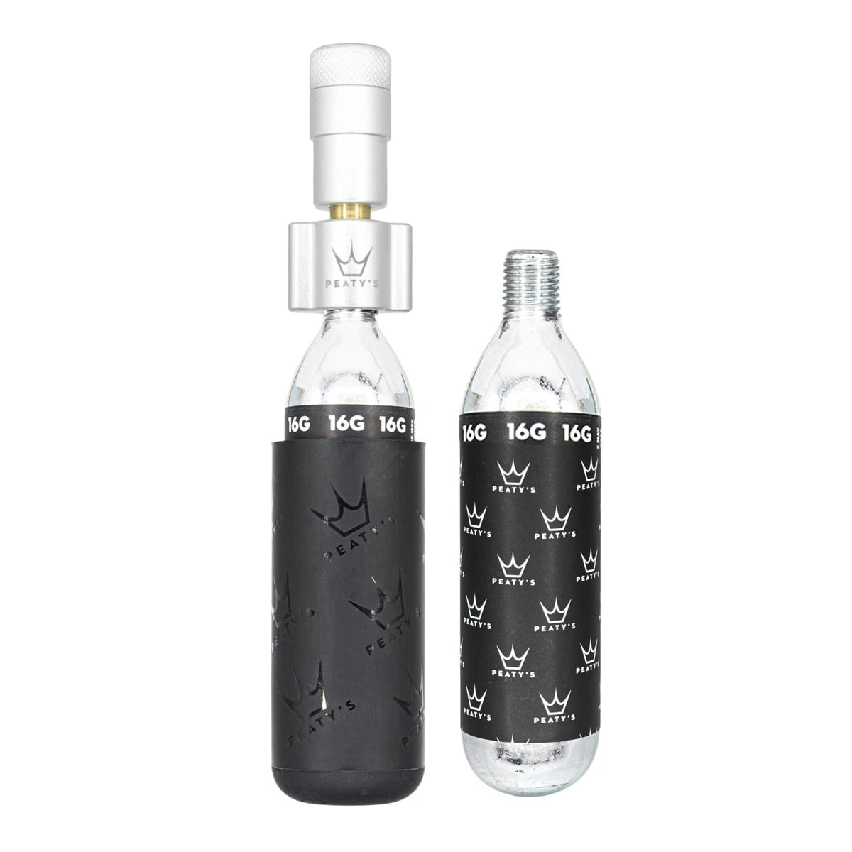 Peaty's Holeshot CO2-bandenvuller - Road & Gravel (16 G) - Zilver 1 Peaty's Holeshot CO2-bandenvuller - Road & Gravel (16 G) - Zilver