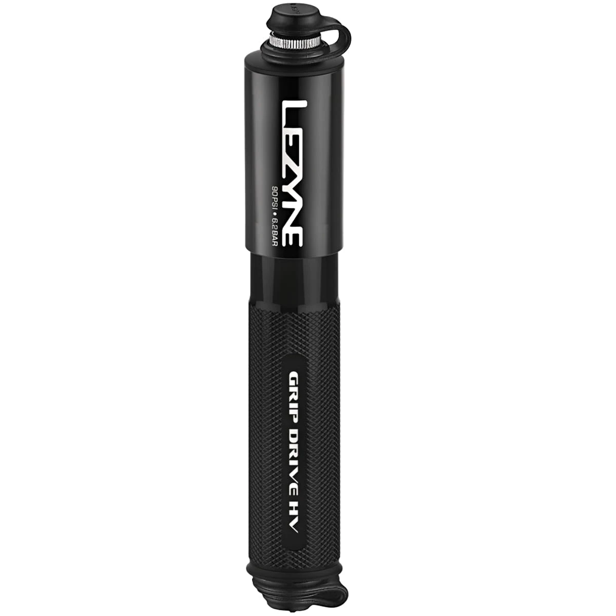 Lezyne Grip Drive HV Medium Minipomp - Zwart 1 Lezyne Grip Drive HV Medium Minipomp - Zwart